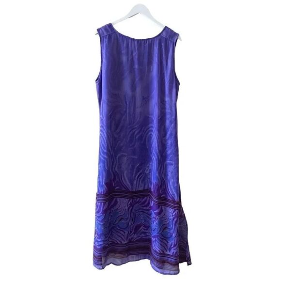 Kirpa Two Pieces Layer Maxi Longline Lined Purple Special Occasion Set Sz L - Picture 4 of 10